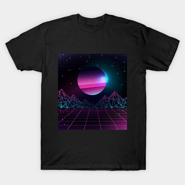 Synthwave 80's Universe T-Shirt by edmproject